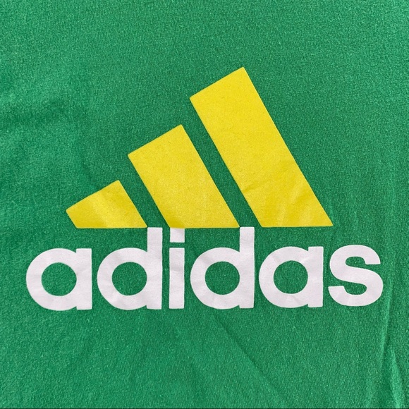 Mens Adidas The Go-To Tee t-shirt green yellow small - Picture 2 of 6